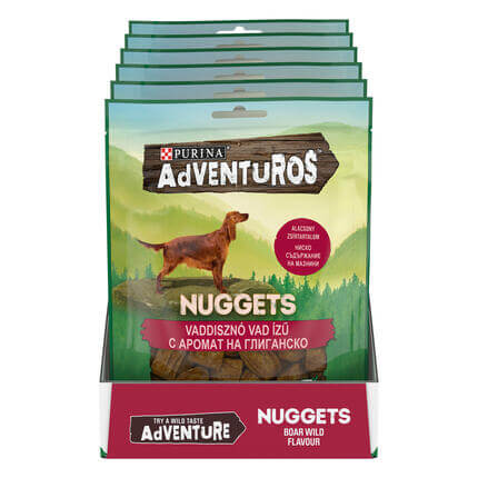 PURINA® ADVENTUROS ® Nuggets Лакомства за кучета в зряла възраст, Глиганско, 90g