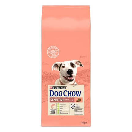 PURINA® DOG CHOW® Sensitive Adult Пълноценна храна за кучета в зряла възраст с Чуствителна Кожа