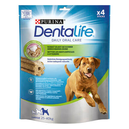 PURINA® DENTALIFE® LARGE, голям ръст, награди за кучета, 142 г
