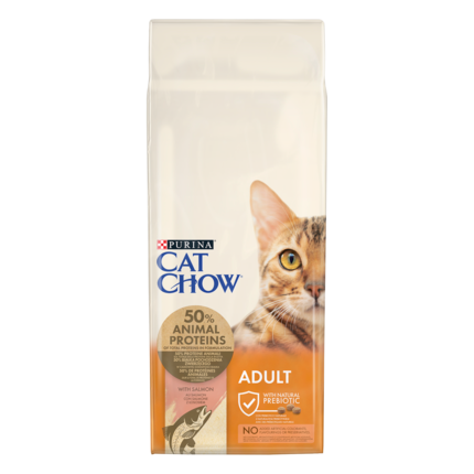 PURINA® CAT CHOW® ADULT, за котки в зряла възраст, Сьомга, 15kg