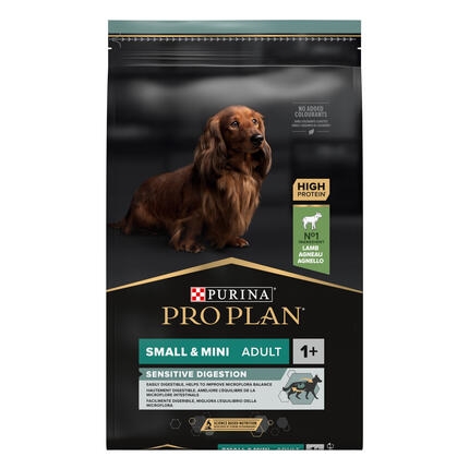 PURINA® PRO PLAN® Dog Small&Mini Sensitive Digestion, за кучета в зряла възраст от малки и дребни породи, суха храна, с висок