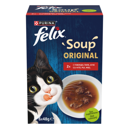 FELIX Soup Селекция от фермата - Допълваща храна за котки в зряла възраст  
