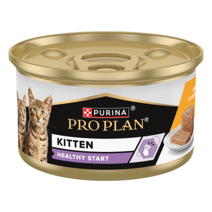 PURINA ® PRO PLAN ® Kitten HEALTHY START, за малки котенца, с високо съдържание на пиле, 85g