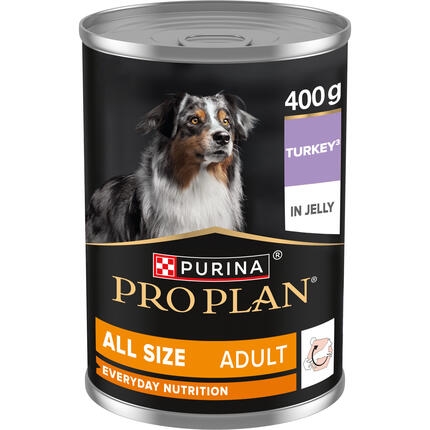 PURINA ® PRO PLAN ® Dog Adult, за кучета в зряла възраст от всички породи, с високо съдържание на пуйка, 400g