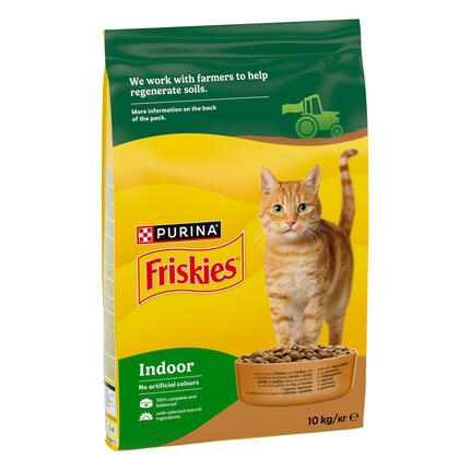Purina Friskies® Indoor с вкусен микс от пиле, пуйка и зеленчуци 10kg
