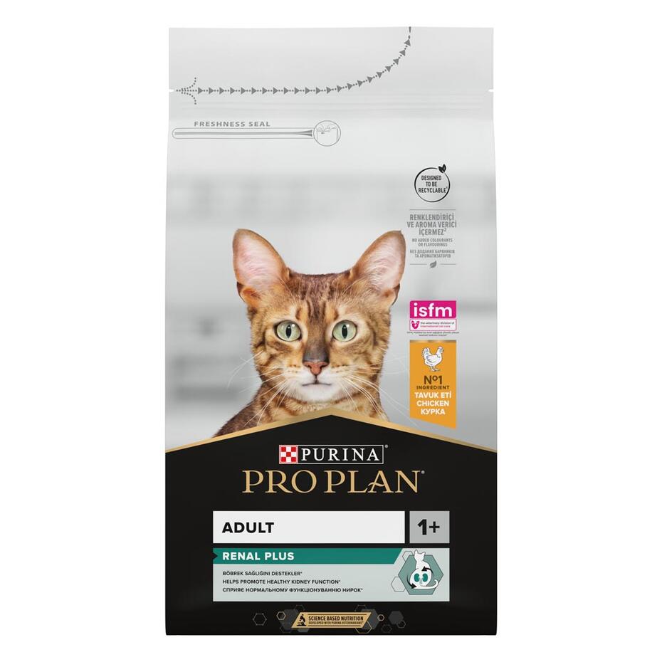 PURINA ® PRO PLAN ® Adult 1+ RENAL PLUS, богата на пилешко месо, суха храна за котки