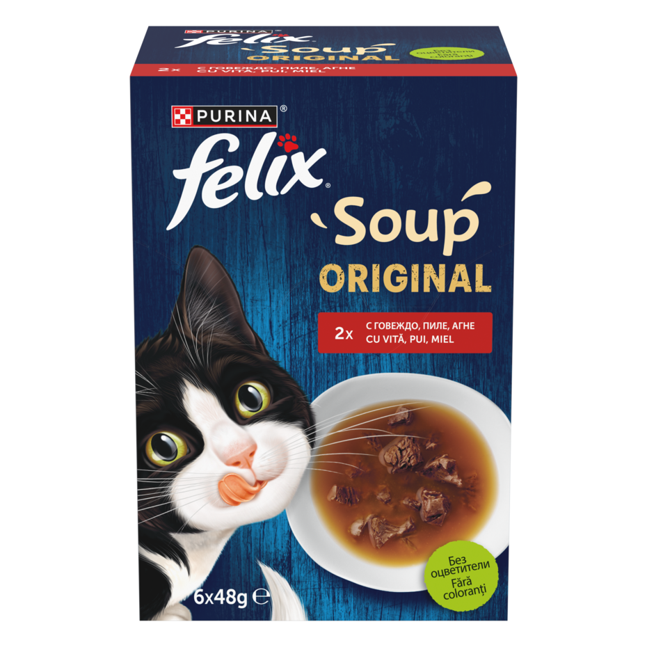 FELIX Soup Селекция от фермата - Допълваща храна за котки в зряла възраст
