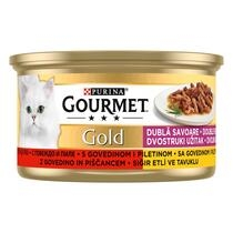 PURINA® GOURMET® GOLD Duo, с говеждо и пилешко месо, мокра храна за котки