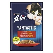 PURINA® FELIX® Fantastic, с говеждо месо в желе, мокра храна за котки