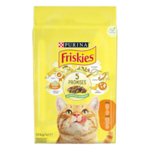 PURINA®FRISKIES®  за котки в зряла възраст,Пиле и Зеленчуци, суха храна, 10kg