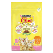 PURINA®FRISKIES®  за малки котенца с Пиле и Пуйка,суха храна, 10kg