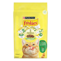 PURINA®FRISKIES®  за котки в зряла възраст,Заек ,Пиле и Зеленчуци, суха храна, 10kg