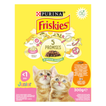 PURINA®FRISKIES®  за  малки котенца с Пиле и Пуйка ,суха храна, 300g