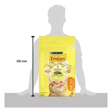 PURINA®FRISKIES® Adult, с пилешко месо и зеленчуци, суха храна за котки