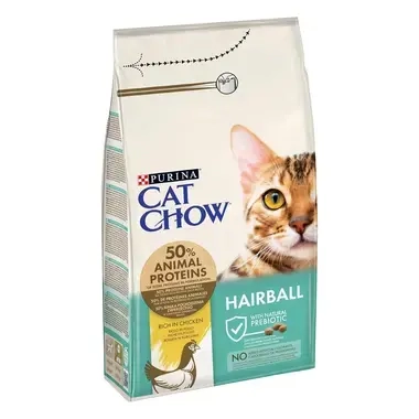 PURINA CAT CHOW Hairball Control, с пилешко месо, суха храна за котки