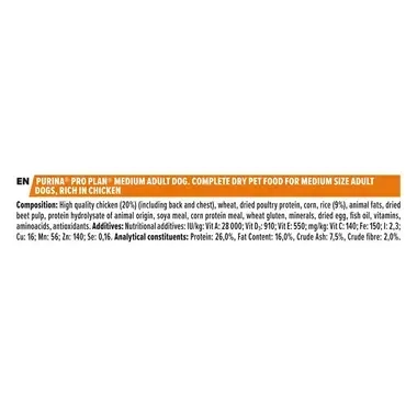 PURINA® PRO PLAN® ADULT Everyday Nutrition, суха храна за средни на ръст кучета, богата на пилешко месо