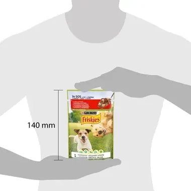 PURINA®FRISKIES® Adult, с говеждо месо и картофи в сос, мокра храна за кучета