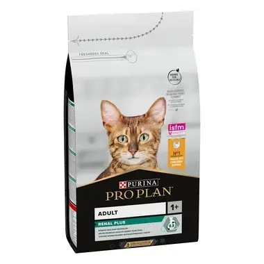 PURINA ® PRO PLAN ® Adult 1+ RENAL PLUS, богата на пилешко месо, суха храна за котки