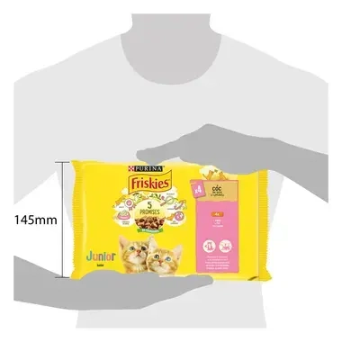 PURINA®FRISKIES® Junior, с пилешко месо сос, мокра храна за котки