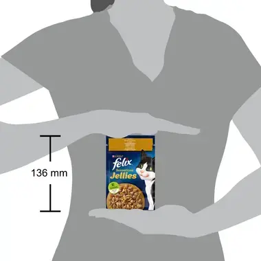 PURINA® FELIX® Sensations, с пилешко месо с морков в желе, мокра храна за котки