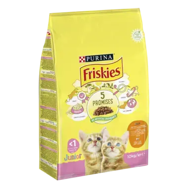 PURINA®FRISKIES® за малки котенца с Пиле и Пуйка,суха храна, 10kg