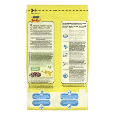 PURINA®FRISKIES® за котки в зряла възраст, Сьомга и Зеленчуци, суха храна, 1,5kg
