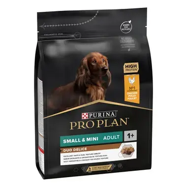 PURINA® PRO PLAN® DUO DELICE с Пиле за кучета в зряла възраст от малки породи, суха храна