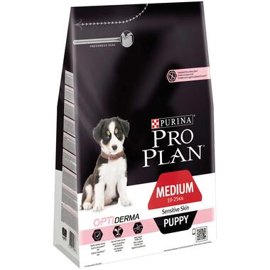 PURINA® PRO PLAN® Dog Medium Puppy Sensitive Skin за малки кученца от средни породи с чувствителна кожа, суха храна, с високо