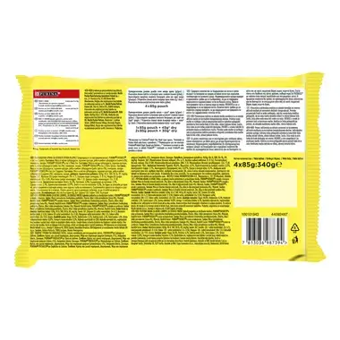 PURINA®FRISKIES® за котки в зряла възраст,Хапки в сос,Сьомга/ Риба тон/Риба Треска/ Сардина, Мокра храна,Пауч, Мултиопаковка