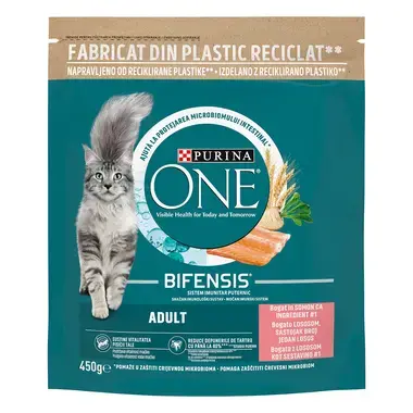 Purina ONE ADULT за котки в зряла възраст сьомга и пшеница