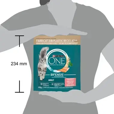 Purina ONE ADULT за котки в зряла възраст сьомга и пшеница