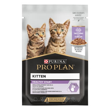 PURINA® PRO PLAN® Healthy Start, за малки котенца, с високо съдържание на пуйка, пауч