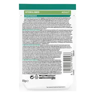 PURINA® PRO PLAN® STERILISED, за кастрирани котки в зряла възраст, с говеждо, пауч