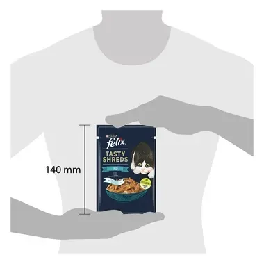 PURINA® FELIX® Tasty Shreds с риба тон в сос, мокра храна за котки, 80 g