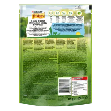 PURINA® FRISKIES® Dog Funtastix Лакомство за кучета в зряла възраст, Бекон и сирене , 180g