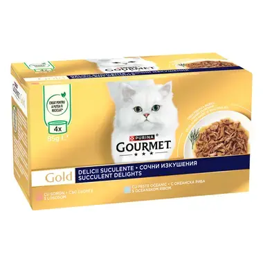пастет gourmet gold рибен микс 4х85гр