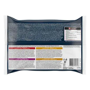 PURINA® FELIX® Tasty Shreds Асортимент от фермата - с пиле, с говеждо, с патица, с пуйка в сос, 4х80г