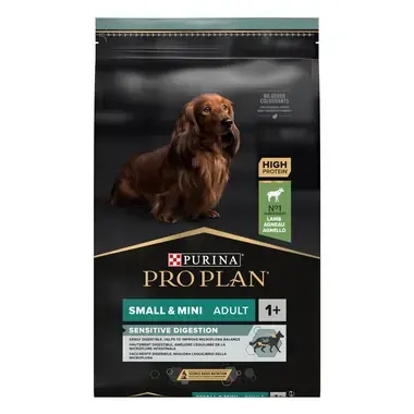 PURINA® PRO PLAN® Dog Small&Mini Sensitive Digestion, за кучета в зряла възраст от малки и дребни породи, суха храна, с висок