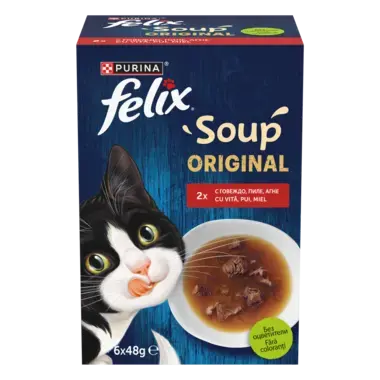 FELIX Soup Селекция от фермата - Допълваща храна за котки в зряла възраст