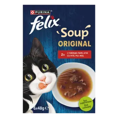 FELIX Soup Селекция от фермата - Допълваща храна за котки в зряла възраст