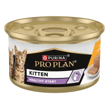 PURINA ® PRO PLAN ® Kitten HEALTHY START, за малки котенца, с високо съдържание на пиле, 85g