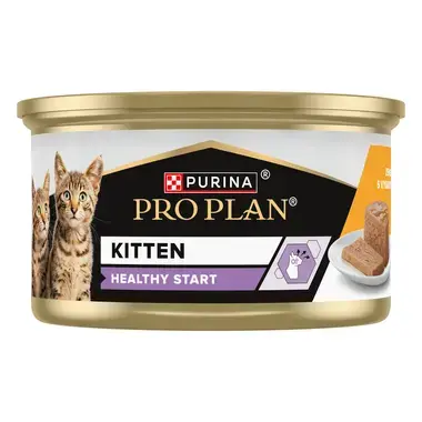 PURINA ® PRO PLAN ® Kitten HEALTHY START, за малки котенца, с високо съдържание на пиле, 85g