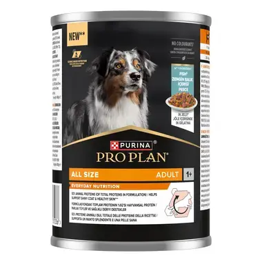 PURINA ® PRO PLAN ® Dog Adult, за кучета в зряла възраст от всички породи, с високо съдържание на риба, 400g