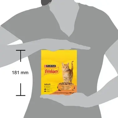 FRISKIES® за котки в зряла възраст, Пиле и Зеленчуци, суха храна, 300g