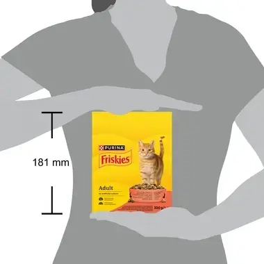 PURINA®FRISKIES® Adult, с говеждо месо, пилешко месо и зеленчуци, суха храна за котки, 300 г