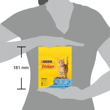 Purina Friskies® Суха храна за котки в зряла възраст със сьомга и зеленчуци 300 g