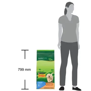 PURINA® FRISKIES® Junior суха храна за кучета с пиле, зеленчуци и мляко 15 kg