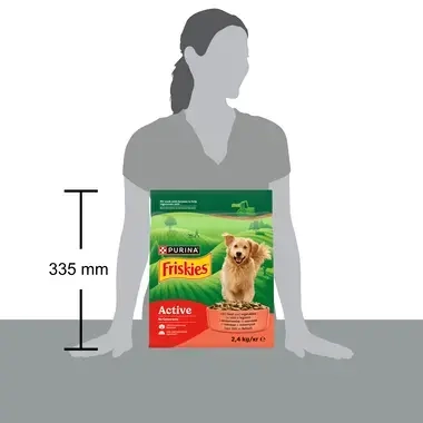 Purina® Friskies® Active суха храна за кучета с говеждо месо и зеленчуци