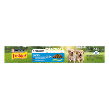 PURINA® FRISKIES®  Junior  за малки кученца, Пиле, Мляко, Зеленчуци